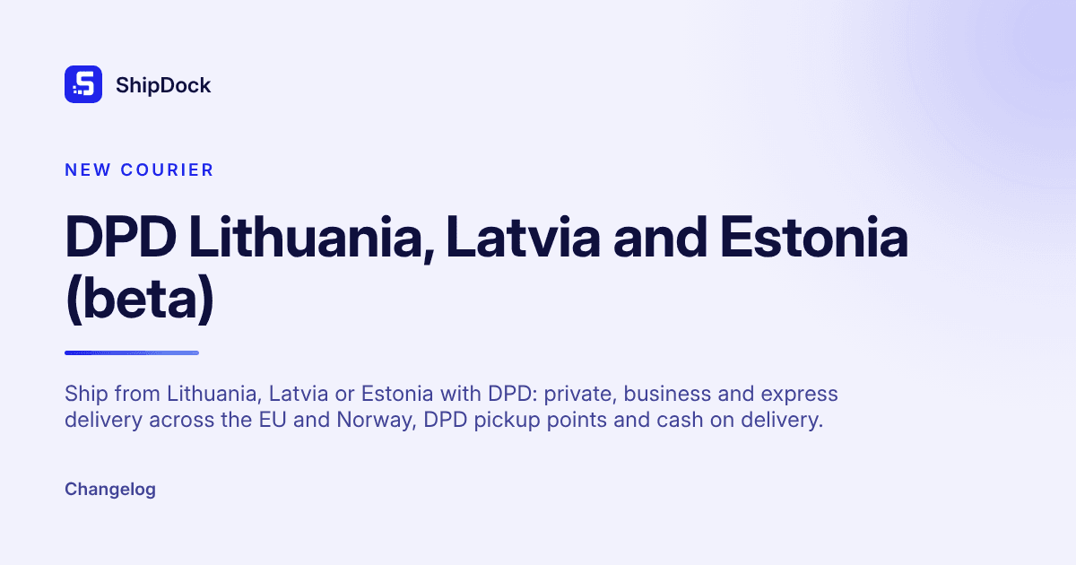 DPD Lithuania, Latvia and Estonia (beta)