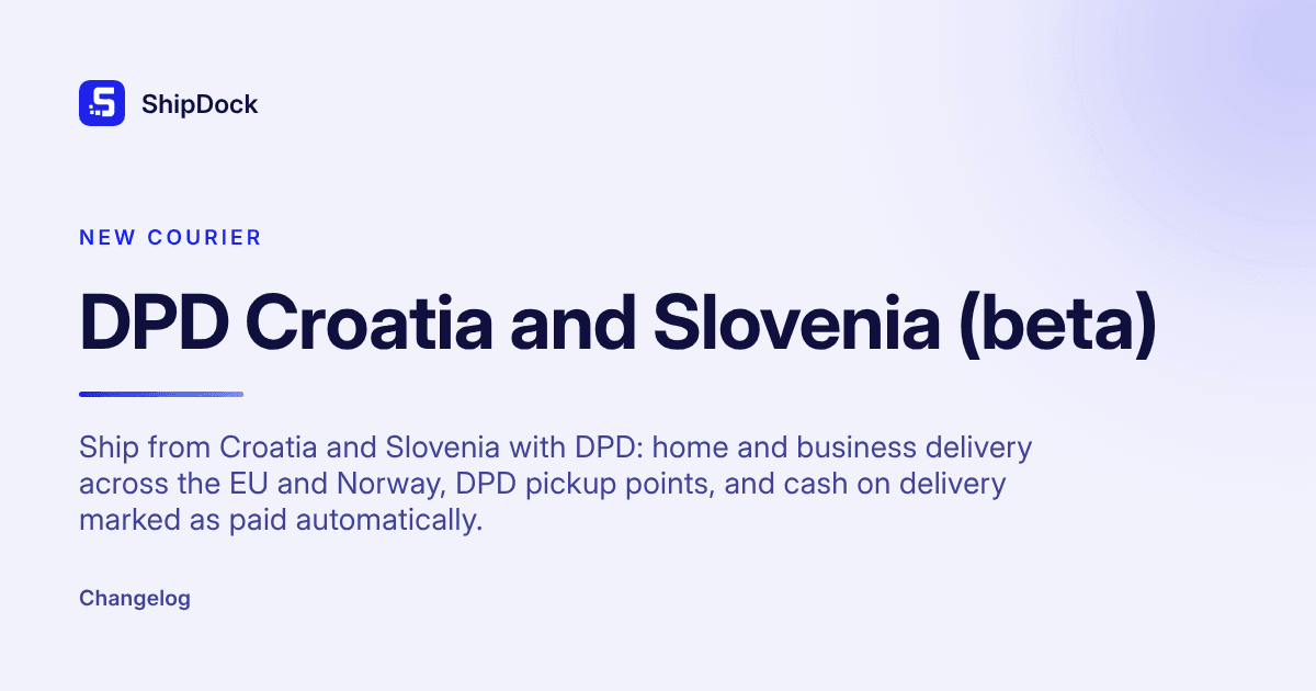 DPD Croatia and Slovenia (beta)